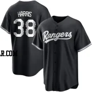 Dustin Harris Men's Texas Rangers Black/White Replica Jersey