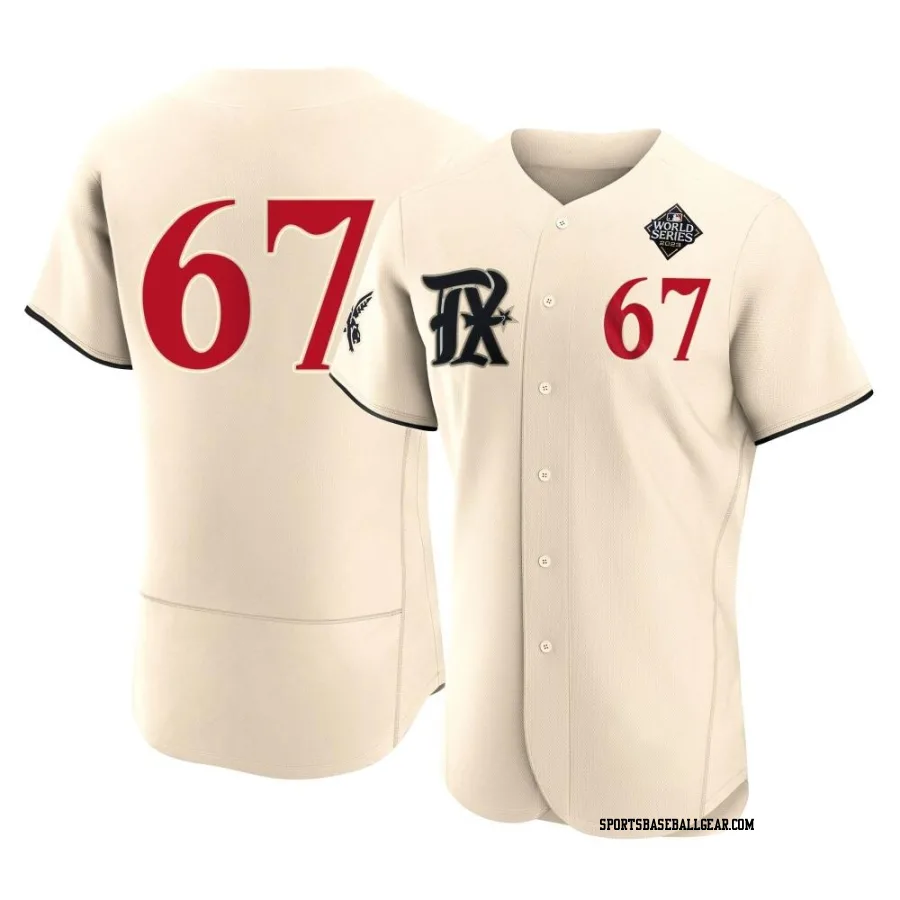 Dustin Harris Men's Texas Rangers Cream Authentic 2023 City Connect 2023 World Series Jersey