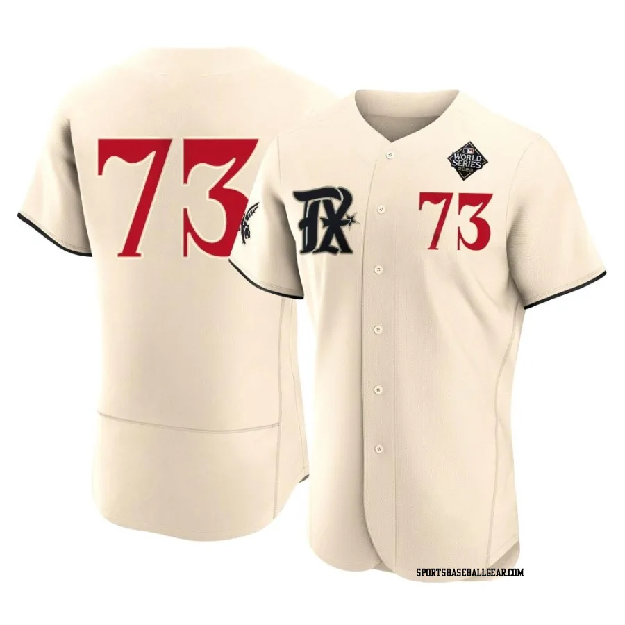 Dustin Harris Men's Texas Rangers Cream Authentic 2023 City Connect 2023 World Series Jersey