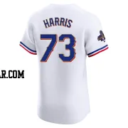 Dustin Harris Men's Texas Rangers Gold Elite White 2024 Collection Jersey