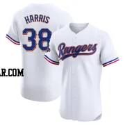 Dustin Harris Men's Texas Rangers Gold Elite White 2024 Collection Jersey