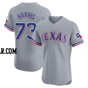 Dustin Harris Men's Texas Rangers Gray Elite Road Jersey