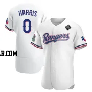 Dustin Harris Men's Texas Rangers White Authentic Home 2023 World Series Jersey