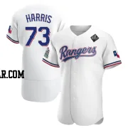 Dustin Harris Men's Texas Rangers White Authentic Home 2023 World Series Jersey