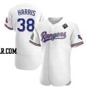 Dustin Harris Men's Texas Rangers White Authentic Home 2023 World Series Jersey