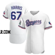 Dustin Harris Men's Texas Rangers White Authentic Home Jersey