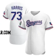 Dustin Harris Men's Texas Rangers White Authentic Home Jersey