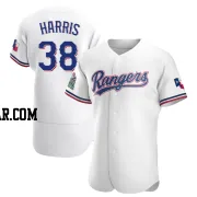 Dustin Harris Men's Texas Rangers White Authentic Home Jersey