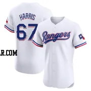 Dustin Harris Men's Texas Rangers White Elite Home Jersey