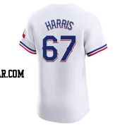 Dustin Harris Men's Texas Rangers White Elite Home Jersey