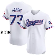 Dustin Harris Men's Texas Rangers White Elite Home Jersey