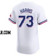 Dustin Harris Men's Texas Rangers White Elite Home Jersey