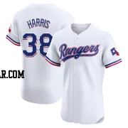 Dustin Harris Men's Texas Rangers White Elite Home Jersey