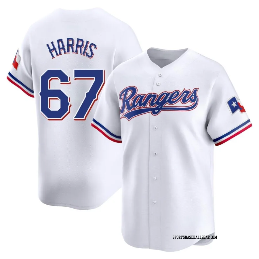 Dustin Harris Men's Texas Rangers White Limited Home Jersey