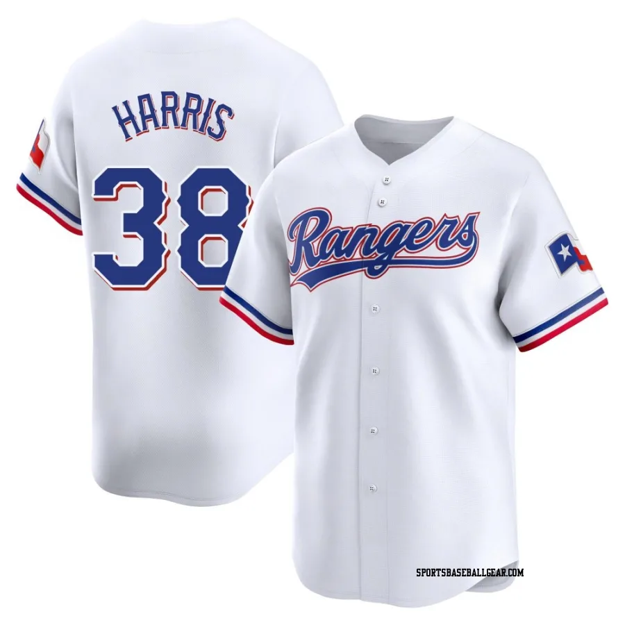 Dustin Harris Men's Texas Rangers White Limited Home Jersey