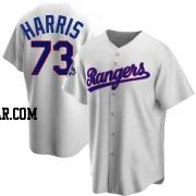 Dustin Harris Men's Texas Rangers White Replica Home Cooperstown Collection 2023 World Series Champions Jersey