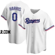 Dustin Harris Men's Texas Rangers White Replica Home Jersey