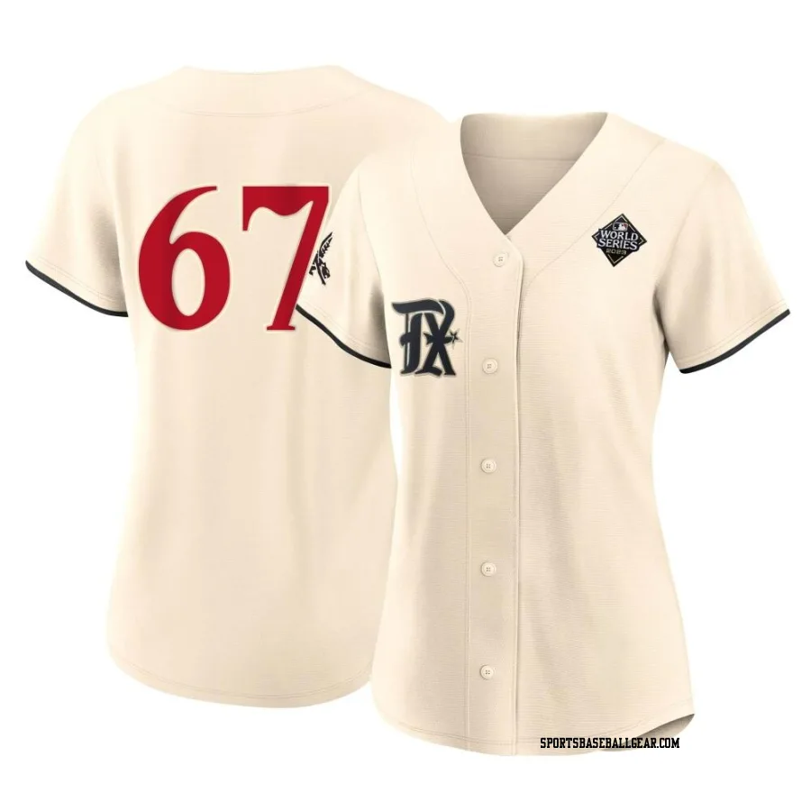 Dustin Harris Women's Texas Rangers Cream Replica 2023 City Connect 2023 World Series Jersey