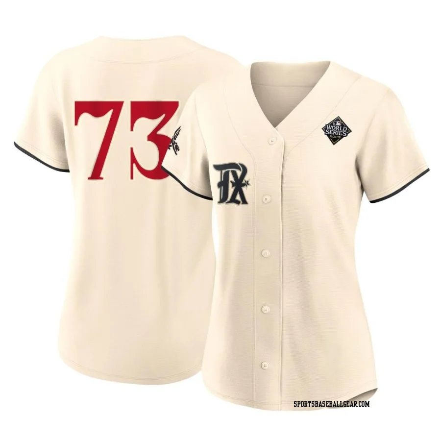 Dustin Harris Women's Texas Rangers Cream Replica 2023 City Connect 2023 World Series Jersey