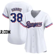 Dustin Harris Women's Texas Rangers Gold Limited White 2024 Collection Jersey