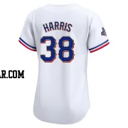 Dustin Harris Women's Texas Rangers Gold Limited White 2024 Collection Jersey