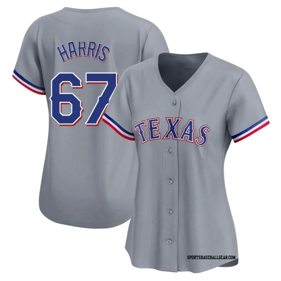 Dustin Harris Women's Texas Rangers Gray Limited Away Jersey