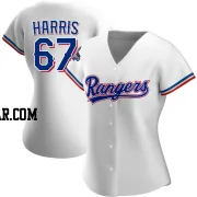 Dustin Harris Women's Texas Rangers White Authentic Home 2023 World Series Champions Jersey