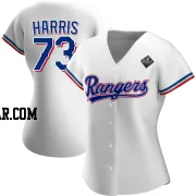 Dustin Harris Women's Texas Rangers White Authentic Home 2023 World Series Jersey