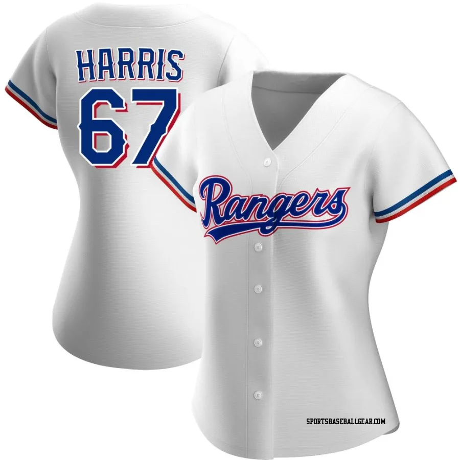 Dustin Harris Women's Texas Rangers White Authentic Home Jersey