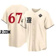 Dustin Harris Youth Texas Rangers Cream Replica 2023 City Connect 2023 World Series Jersey