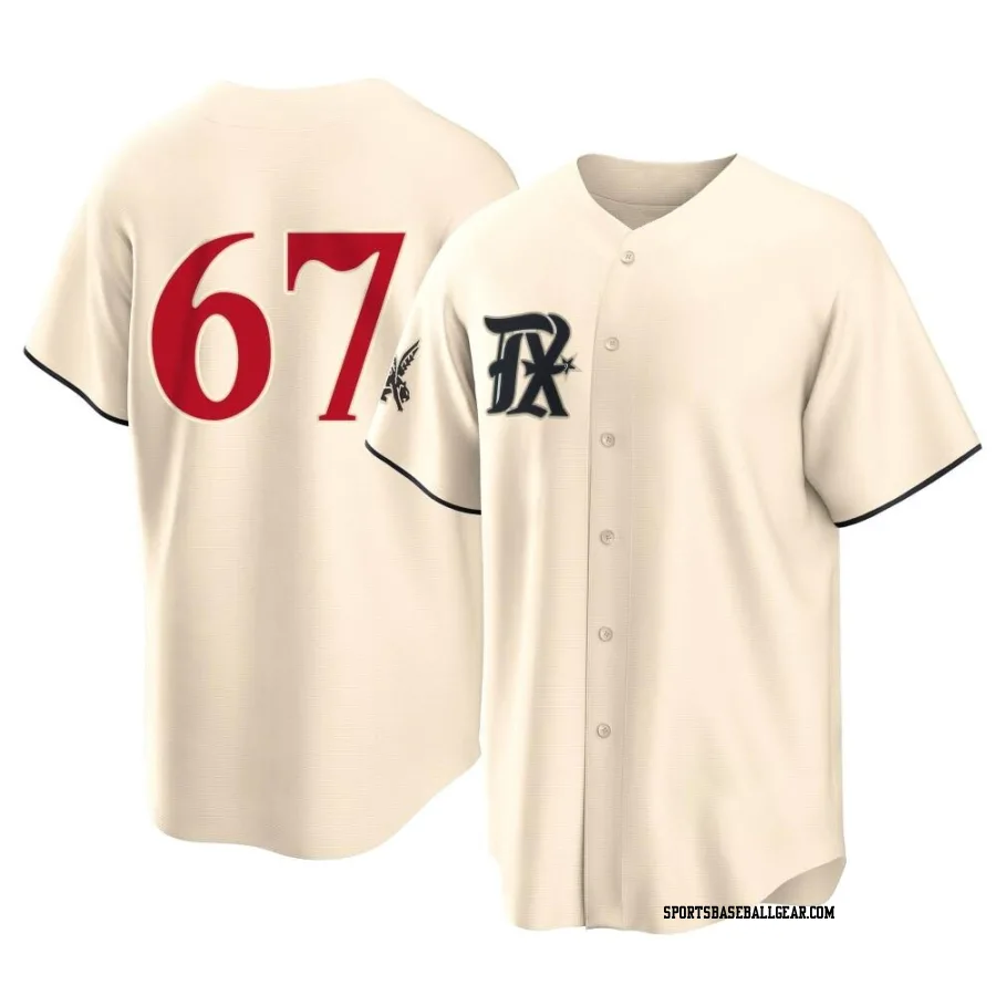 Dustin Harris Youth Texas Rangers Cream Replica 2023 City Connect Jersey