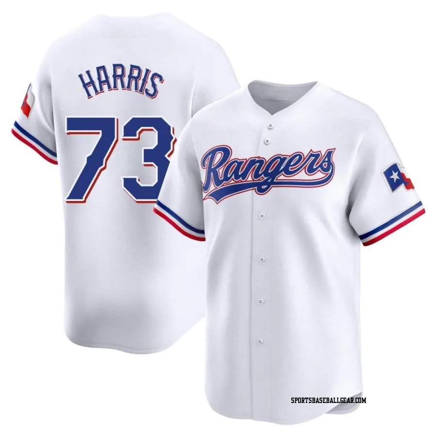 Dustin Harris Youth Texas Rangers White Limited Home Jersey