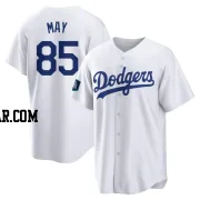 Dustin May Men's Los Angeles Dodgers White Replica 2024 World Tour Seoul Series Home Jersey