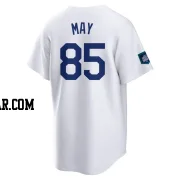 Dustin May Men's Los Angeles Dodgers White Replica 2024 World Tour Seoul Series Home Jersey