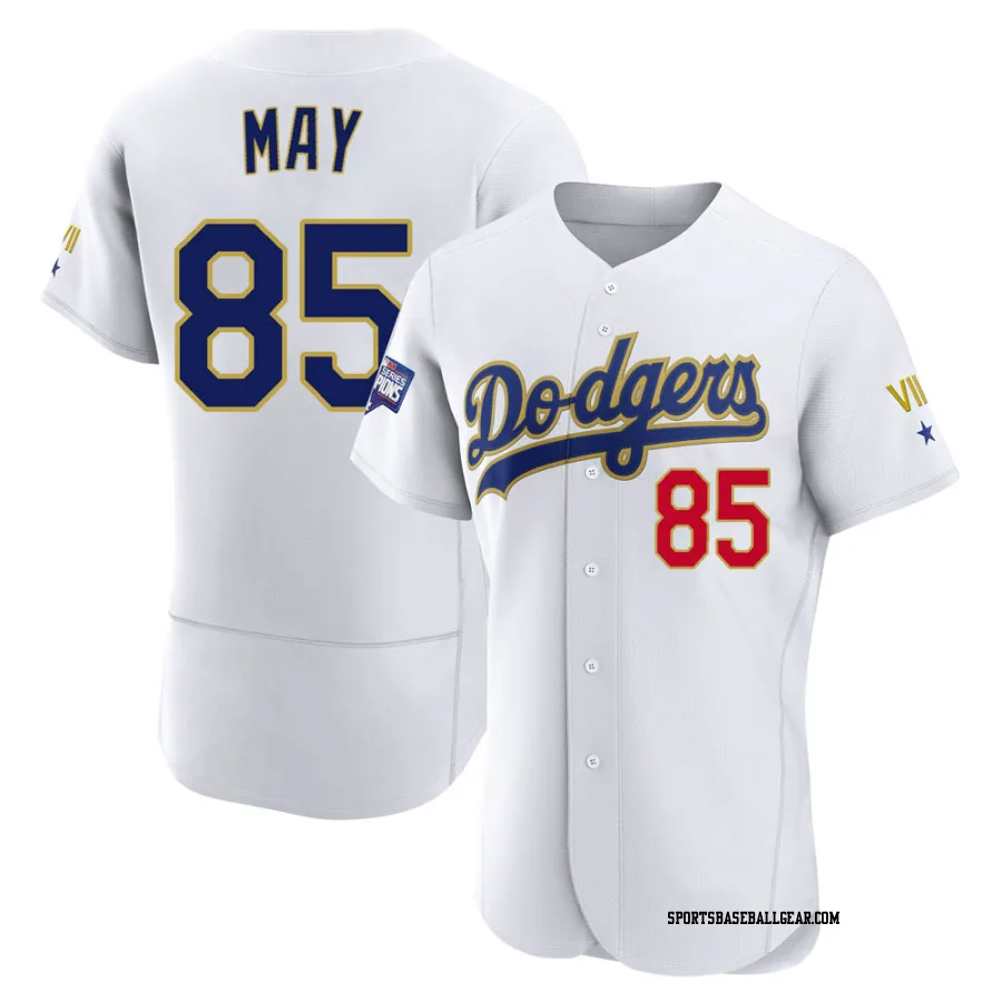 Dustin May Men's Los Angeles Dodgers White/Gold Authentic 2021 Gold Program Player Jersey