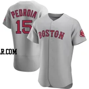 Dustin Pedroia Men's Boston Red Sox Gray Authentic Road Jersey