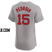 Dustin Pedroia Men's Boston Red Sox Gray Elite Road Jersey