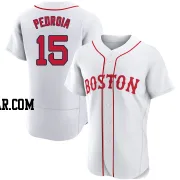 Dustin Pedroia Men's Boston Red Sox White Authentic 2021 Patriots' Day Jersey