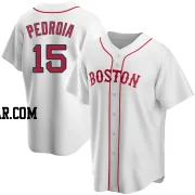 Dustin Pedroia Men's Boston Red Sox White Replica Alternate Jersey