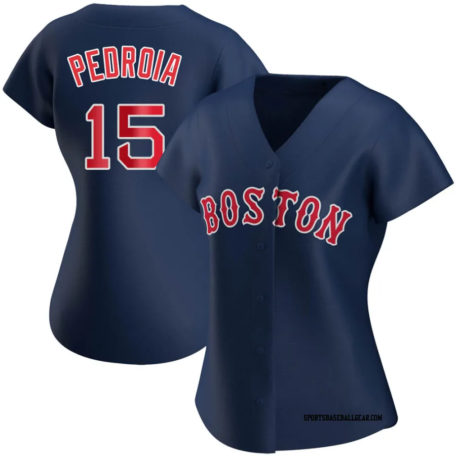 Dustin Pedroia Women's Boston Red Sox Navy Replica Alternate Jersey