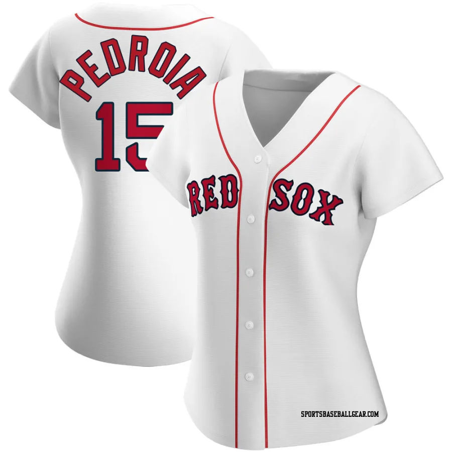 Dustin Pedroia Women's Boston Red Sox White Authentic Home Jersey