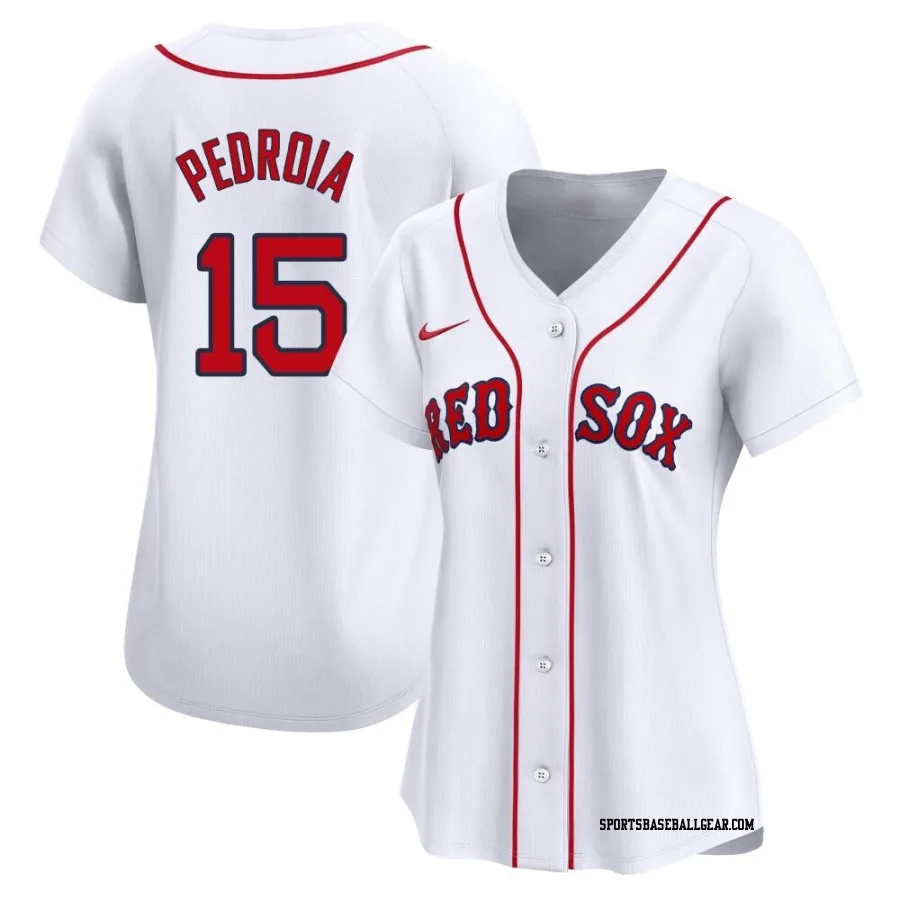 Dustin Pedroia Women's Boston Red Sox White Limited Home Jersey