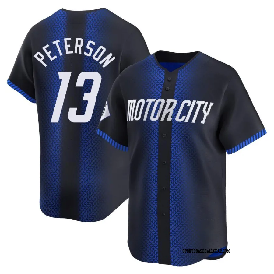 Dustin Peterson Men's Detroit Tigers Blue Limited 2024 City Connect Jersey