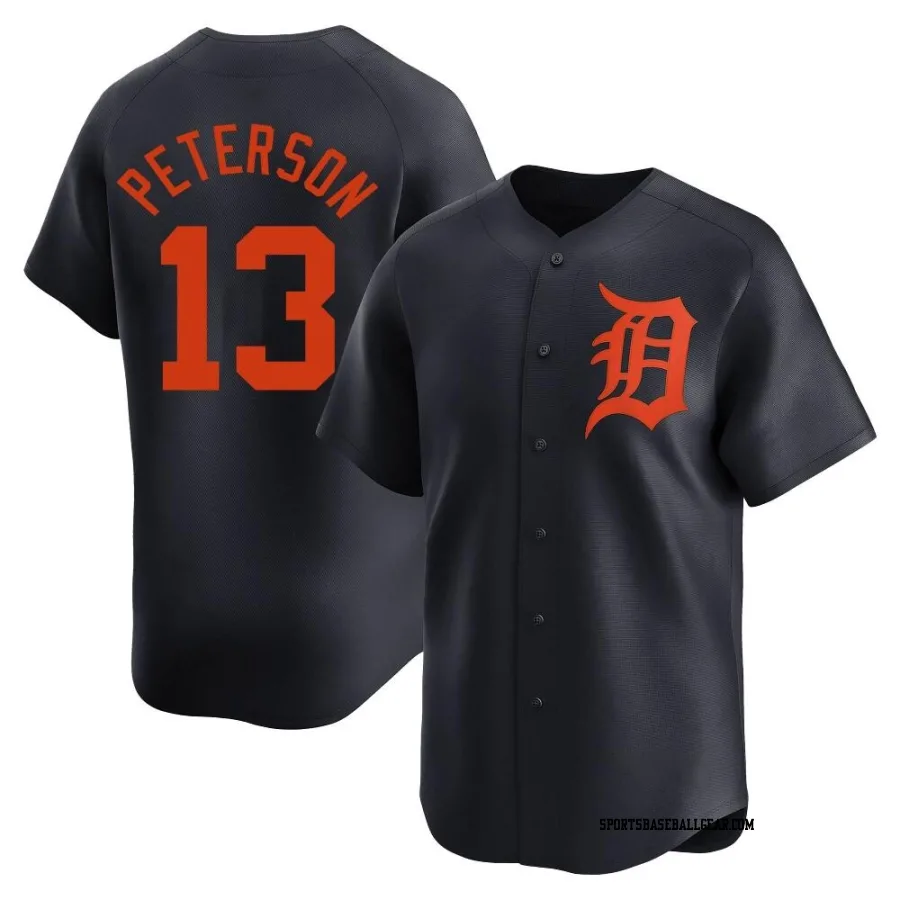 Dustin Peterson Men's Detroit Tigers Navy Limited Alternate Jersey