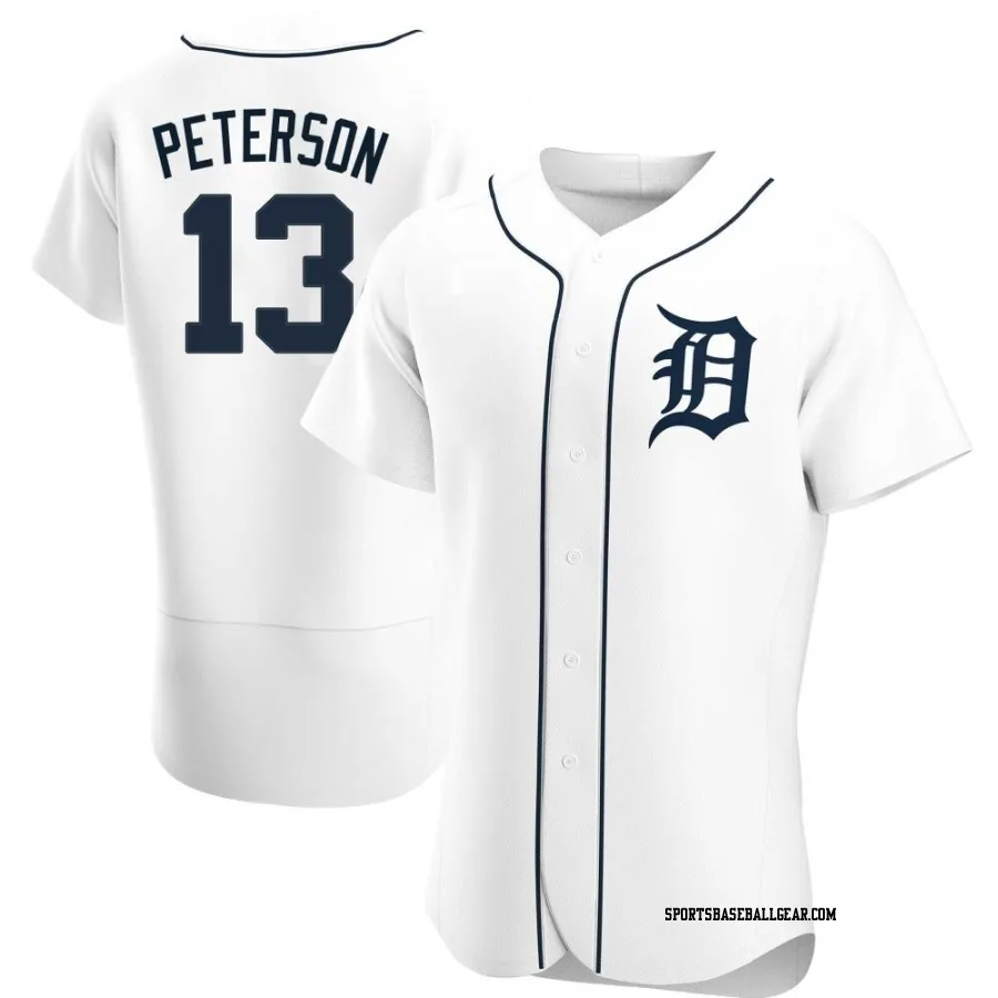 Dustin Peterson Men's Detroit Tigers White Authentic Home Jersey