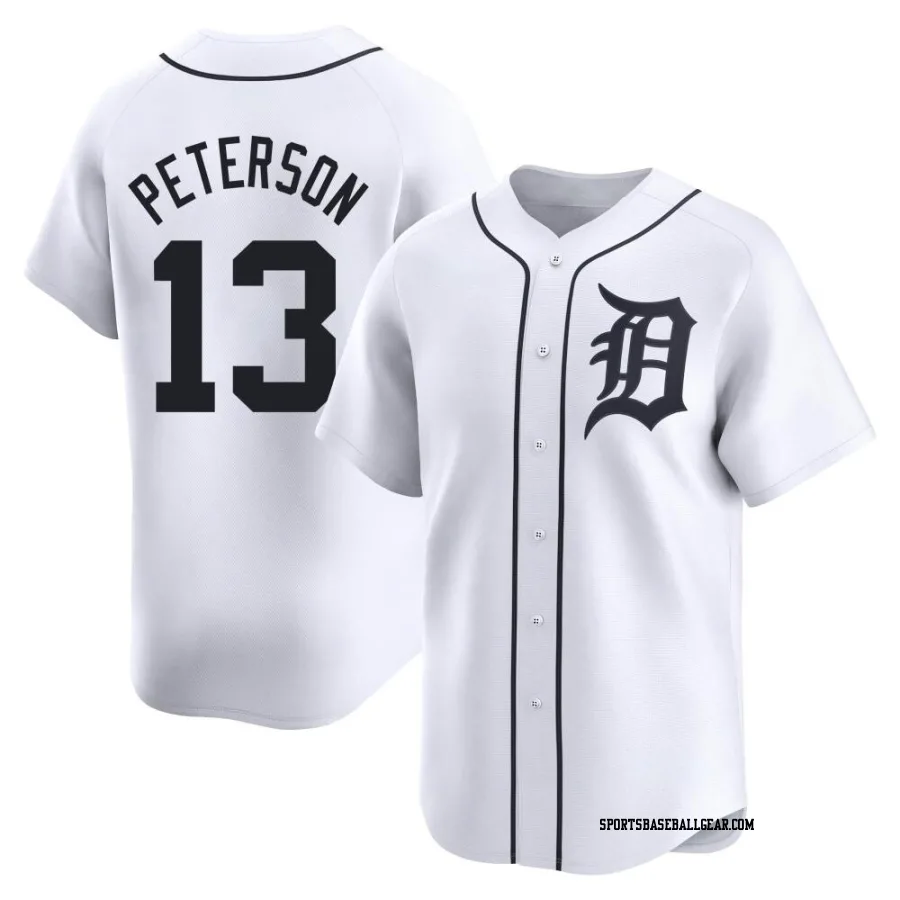 Dustin Peterson Men's Detroit Tigers White Limited Home Jersey