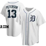 Dustin Peterson Men's Detroit Tigers White Replica Home Jersey