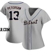 Dustin Peterson Women's Detroit Tigers Gray Authentic Road Jersey