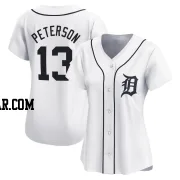 Dustin Peterson Women's Detroit Tigers White Limited Home Jersey