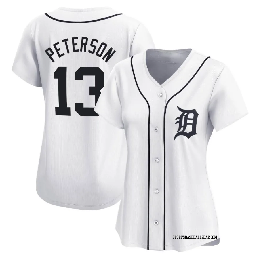 Dustin Peterson Women's Detroit Tigers White Limited Home Jersey